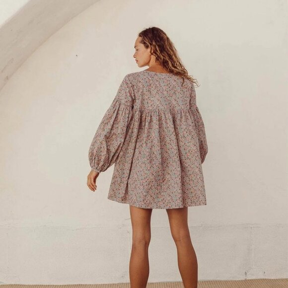 Oak Meadow Smock Dress Musk - Picture 2 of 7